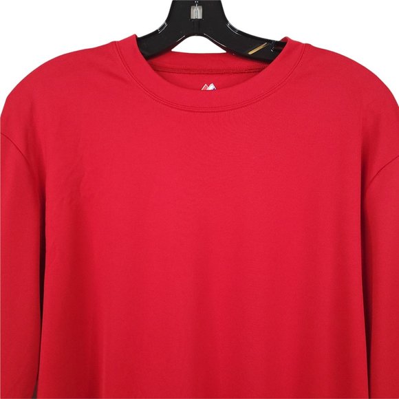 Majestic Cool Base Long Sleeve Shirt Mens Size L Pullover Red Baseball Athletic - Picture 5 of 9